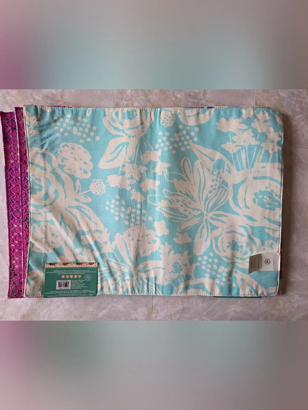 Pioneer Woman Celia Lace Reversible Placemats Set of 4 Floral Cottagecore NWT